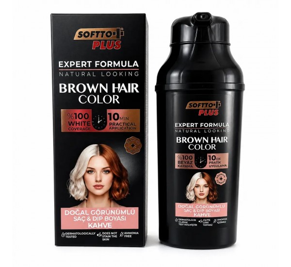 БОЯ ЗА КОСА SOFTTOPLUS WOMAN BROWN HAIR COLOR – КАФЯВА 10 МИНУТНА 400ml